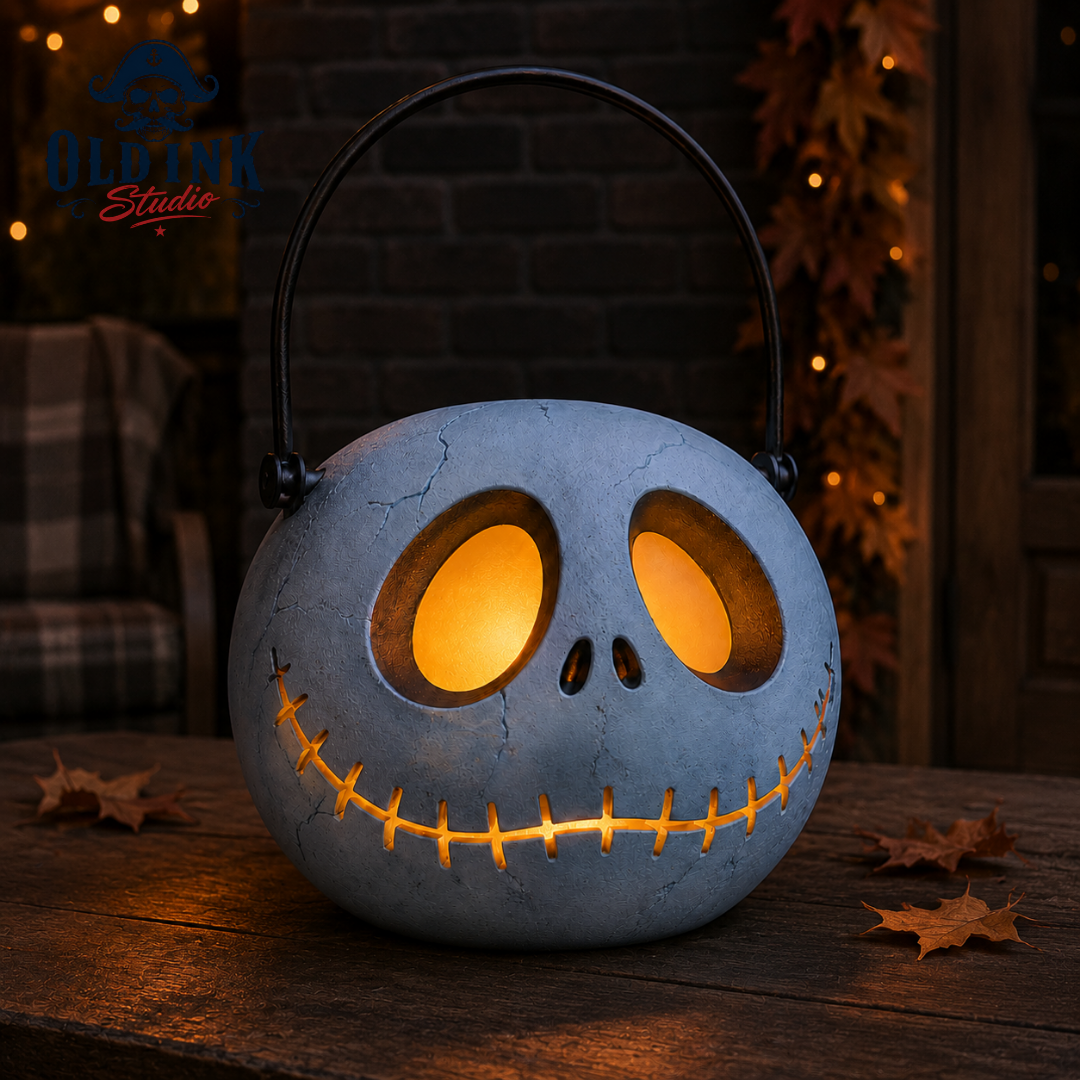 3 Jack Skellington Light-Up Pumpkin Lantern Halloween Decor 2026 — image 2