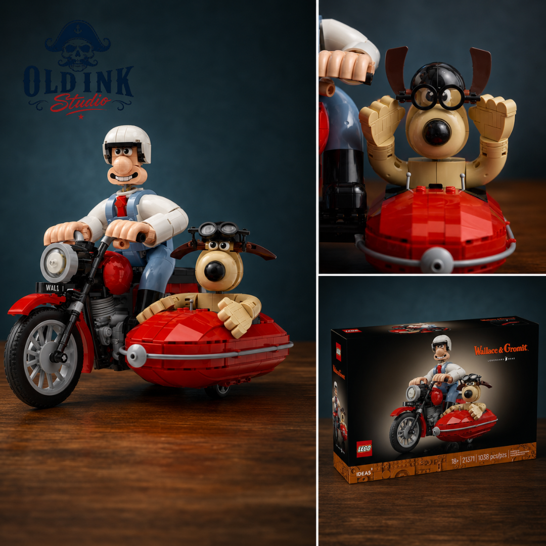 Wallace & Gromit Motorcycle & Sidecar Brick Set 2026